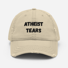 Load image into Gallery viewer, Atheist Tears Distressed Dad Hat