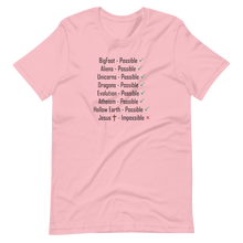 Load image into Gallery viewer, Logical. Plausible. Probable. Short-Sleeve Unisex T-Shirt