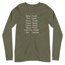 Load image into Gallery viewer, Logical, Plausible, Probable Unisex Long Sleeve Tee