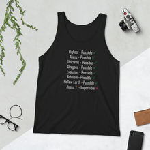 Load image into Gallery viewer, Logical, Plausible, Probable Unisex Tank Top