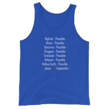 Load image into Gallery viewer, Logical, Plausible, Probable Unisex Tank Top