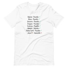 Load image into Gallery viewer, Logical. Plausible. Probable. Short-Sleeve Unisex T-Shirt