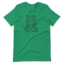 Load image into Gallery viewer, Logical. Plausible. Probable. Short-Sleeve Unisex T-Shirt