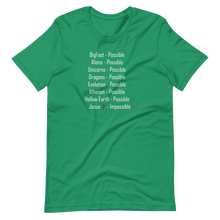 Load image into Gallery viewer, Logical. Plausible. Probable. Short-Sleeve Unisex T-Shirt