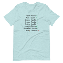 Load image into Gallery viewer, Logical. Plausible. Probable. Short-Sleeve Unisex T-Shirt