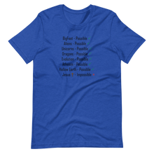 Load image into Gallery viewer, Logical. Plausible. Probable. Short-Sleeve Unisex T-Shirt