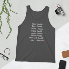 Load image into Gallery viewer, Logical, Plausible, Probable Unisex Tank Top