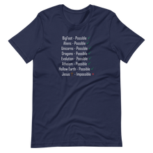 Load image into Gallery viewer, Logical. Plausible. Probable. Short-Sleeve Unisex T-Shirt