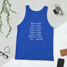Load image into Gallery viewer, Logical, Plausible, Probable Unisex Tank Top