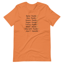 Load image into Gallery viewer, Logical. Plausible. Probable. Short-Sleeve Unisex T-Shirt