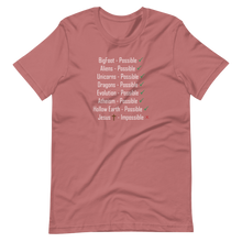 Load image into Gallery viewer, Logical. Plausible. Probable. Short-Sleeve Unisex T-Shirt