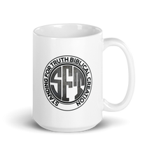 Load image into Gallery viewer, Standing for Truth Emblem White glossy mug