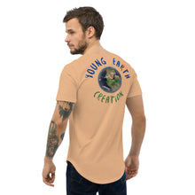 Load image into Gallery viewer, Men&#39;s Curved Hem T-Shirt Image on Back
