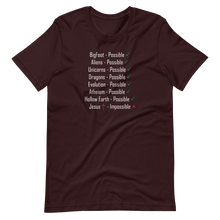 Load image into Gallery viewer, Logical. Plausible. Probable. Short-Sleeve Unisex T-Shirt
