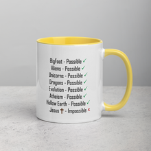 Load image into Gallery viewer, Logical, Plausible, Probable Mug with Color Inside
